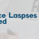 Title page with "insurance lapses explained" text overlay