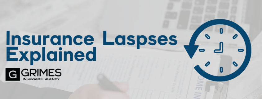 Title page with "insurance lapses explained" text overlay