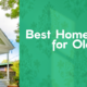 Title image: image of older home aligned left, with text overlay of title aligned right over a green patterned background