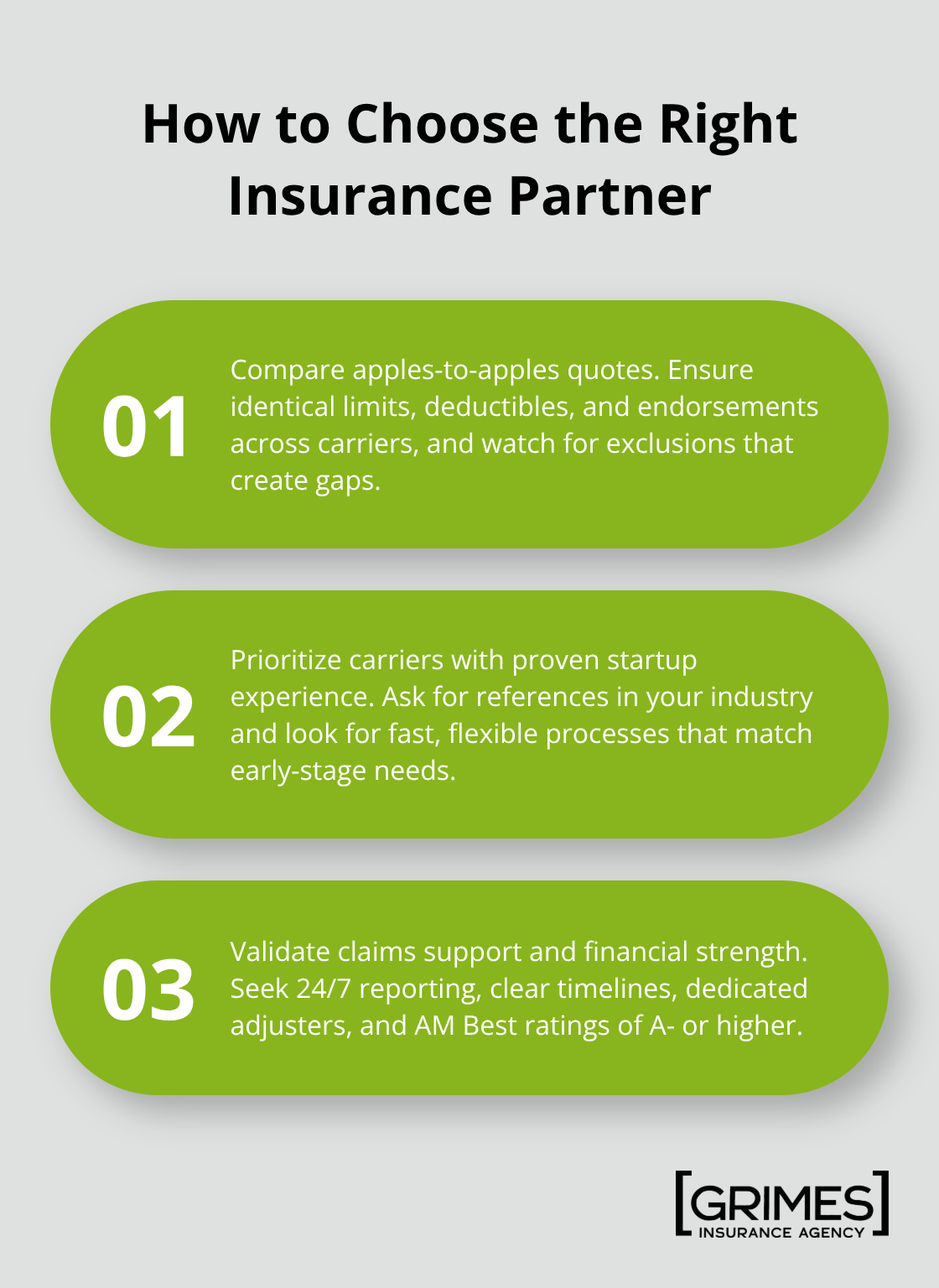 Three-point guide to evaluating startup-friendly insurance carriers in the United States. - business insurance coverage for startups